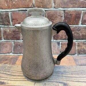 Guardian Service Ware Coffee Pot w/ Lid Hammered Cast Aluminum Rustic Vintage